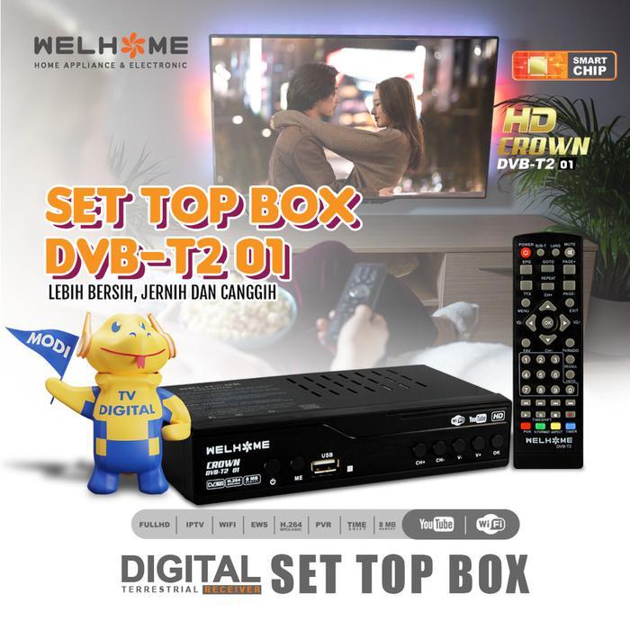 Set Top Box Digital Dvb T2 Welhome / Stb Welhome Digital Tv Full Hd