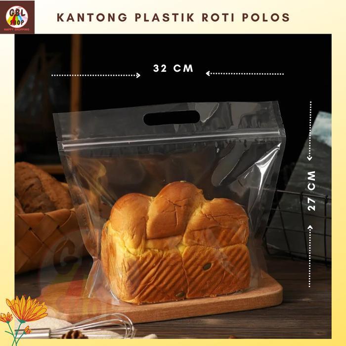 GBL SHOP Plastik Klip Roti 32x27 Kantong Kemasan Roti Kue Plastic Ziplock Bag dengan Desain Unik