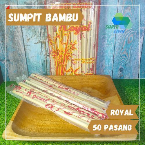 Sumpit Bambu Royal Isi 50 Pasang / Sumpit Bambu Bakmie