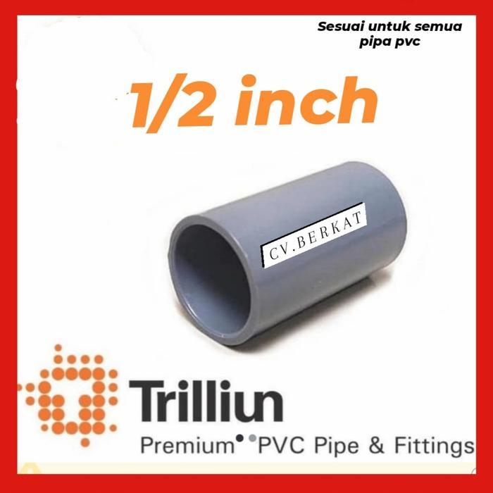 Sok/Socket Pipa PVC 1/2" TS - Sambungan pipa sok/ 1/2" TS, TRILLIUN