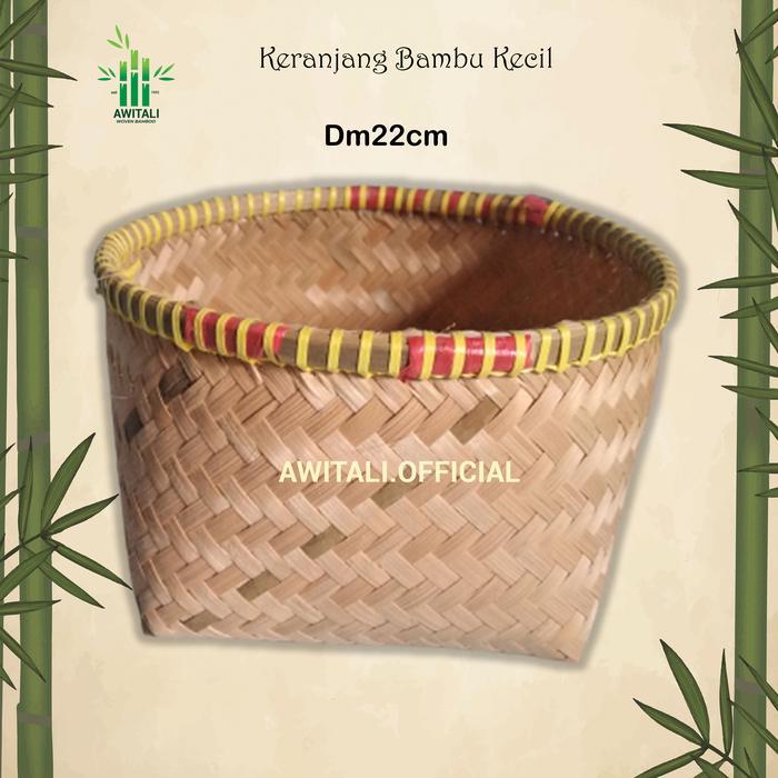 "New" Keranjang Kecil Awitali Besek Anyaman Bambu Saringan Bambu