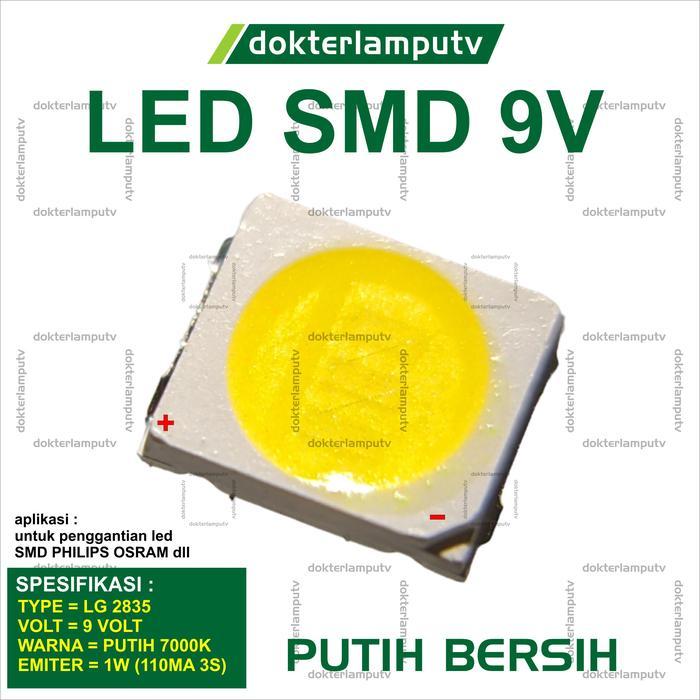 "New" 100PCS LED SMD LG 2835 9V PUTIH