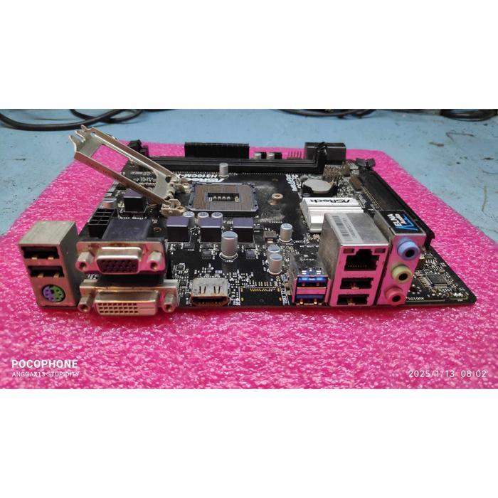 MOBO GAMING ASROCK H310CM-HDV LGA 1151 TANPAA BACKPANEL