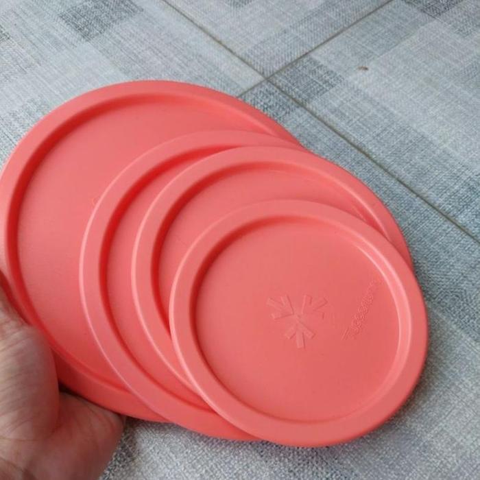 Stok Baru tutup toples tupperware bulat moscan. ukuran 2.8 L, 1.9 litr dan 1.2 L
