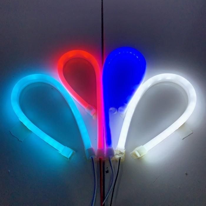 Lampu Alis lampu kolong lidi led fleksibel stanby/diam 30cm universal motor Motorcycle