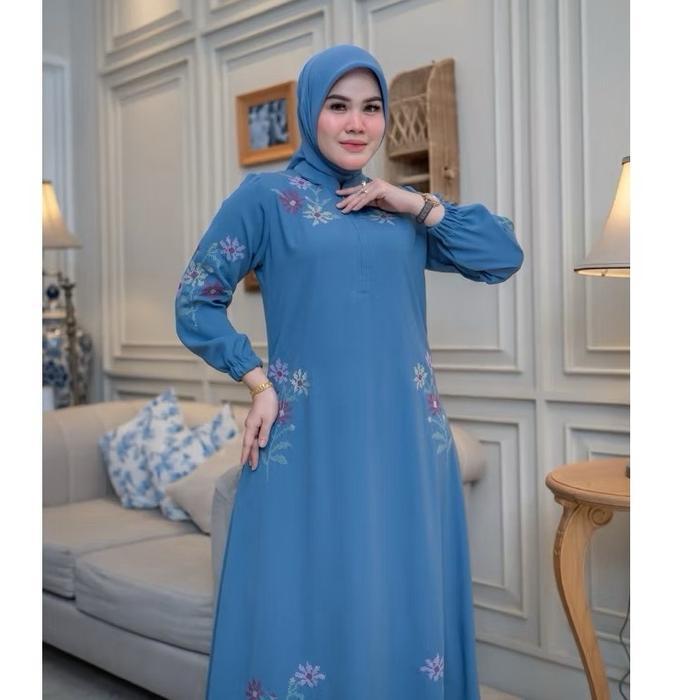 zeni Gamis Arraya Motif Bordir Terbaru Abaya Arraya Gamis Bordir Busui Wanita