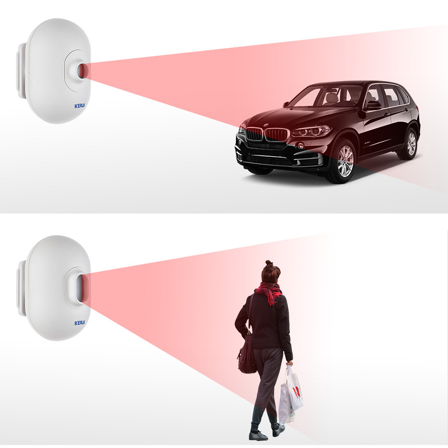 KERUI Waterproof PIR Motion Sensor Detector Outdoors For KERUI Wireless Security Alarm Driveway