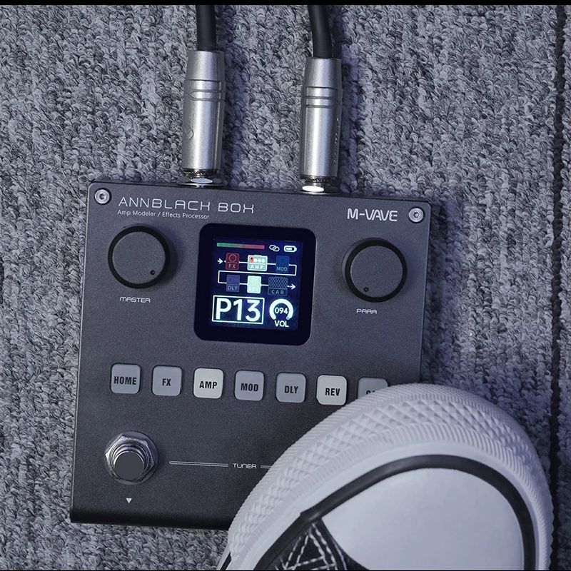 ??M-VAVE Annblackbox Multi-Effects Pedal Blackbox- Guitar/Bass Amp Simulator w/80 Editable Presets,