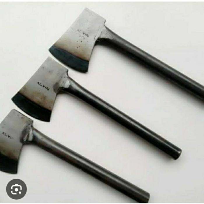Promo Pisau Belah Kayu/Pisau Potong Kayu/Alat Belah Kayu Bahan Baja Per Gagang Besi Putih Tebal