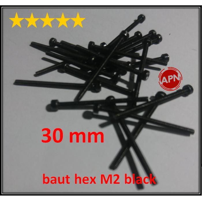"New" 50PCS Baut Hex m2 30mm / Screw hex m2 30mm