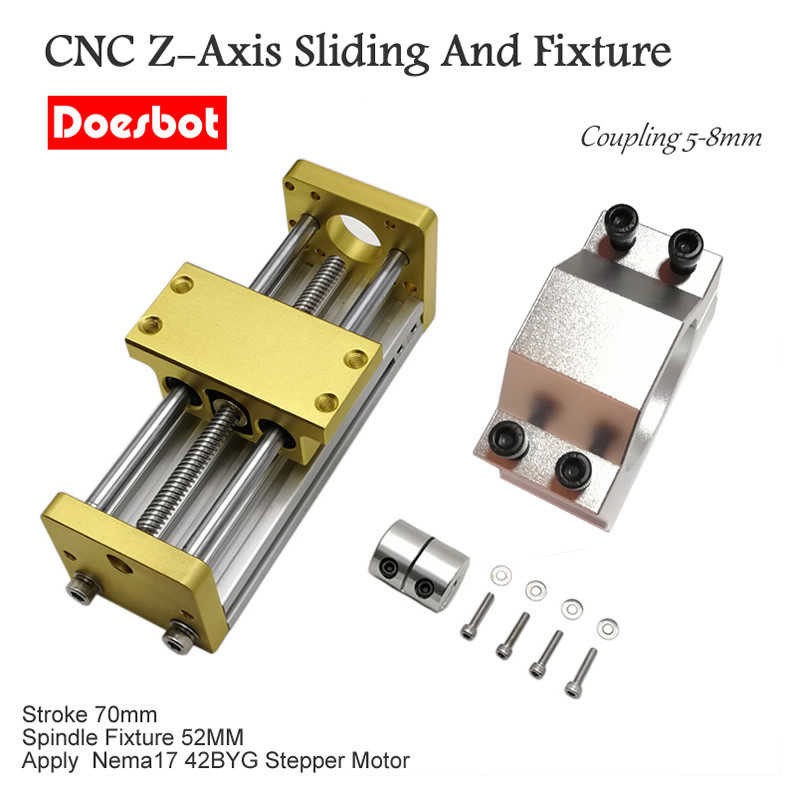 CNC Z-Axis Sliding Table And 52mm Spindle Fixture 3018 Engraving Machine Upgrade DIY Metal Kits