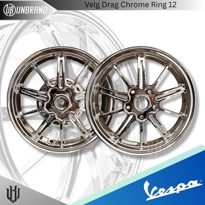 Velg model Drag Chrome untuk vespa Matic Sprint Primavera S125 LX