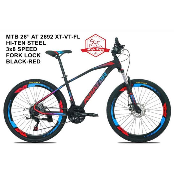 Terlaris Sepeda Mtb Pacific Aviator 2692 Xt Vt Fl 26 Inch 8 Speed Disc New 24