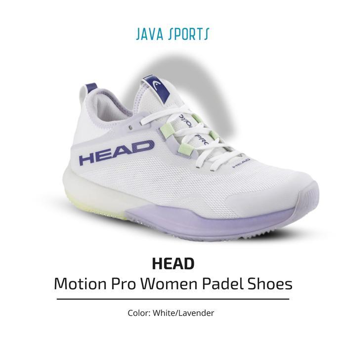 Terlaris Sepatu Padel Tenis Head Motion Pro Women White / Lavender Padel Shoes