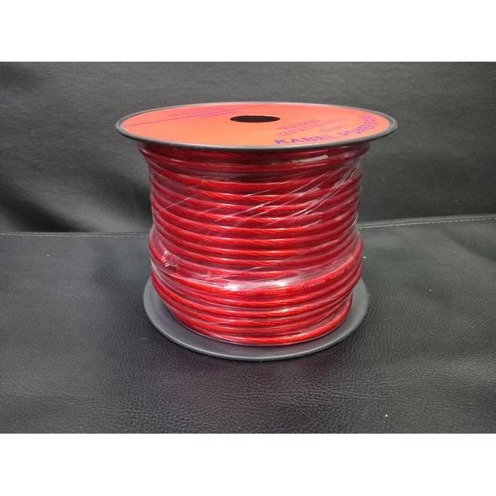 Ready Kabel Power Untuk Audio Mobil Hollywood HW-630 8 AWG per rol 42 yard kualitas bagus Tembaga