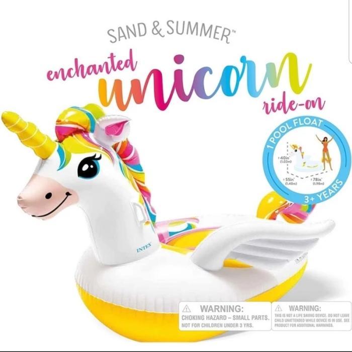 Intex Pelampung Renang Unicorn Ride On Dewasa dan Anak - Ban Renang
