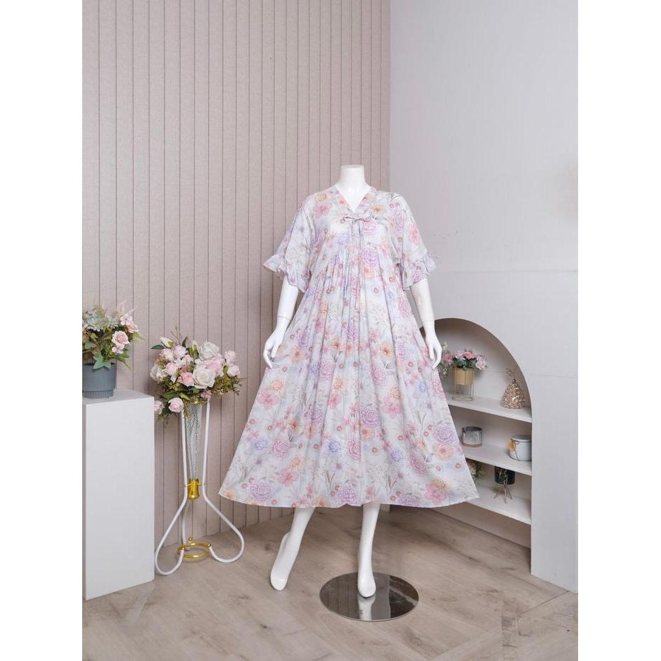 Zoraya Daster New Kimono Panjang Dress Motif Premium Remaja Bumil Terbaru Kekinian Pasti Diskon