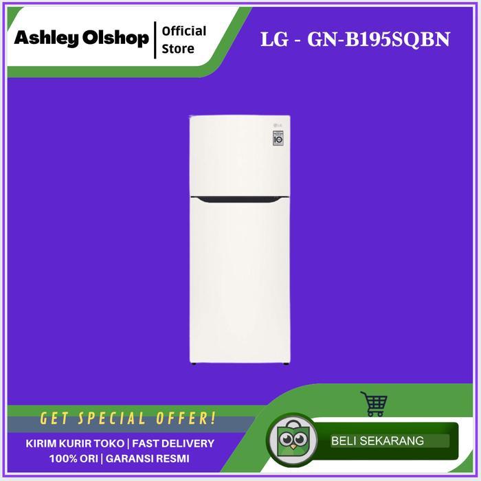 Kulkas 2 Pintu 202 l LG GN-B195SQBN Baige Pengganti GN-B185SQWH