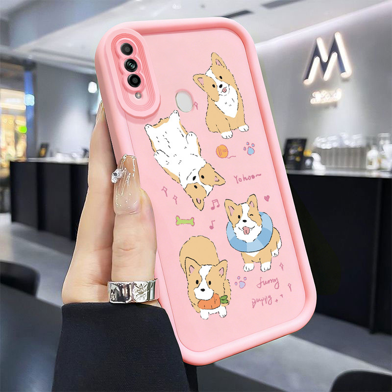 Casing Hp untuk OPPO A31 A8 Case Anjing Corgi yang lucu Kasing silikon Cesing Instagramable Kesing S