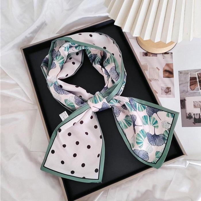 Little Angel - Syal Sutra Imitasi Scarf Fashion Style Lokal Ukuran 14 X 145Cm Mikasa Pasti Promo