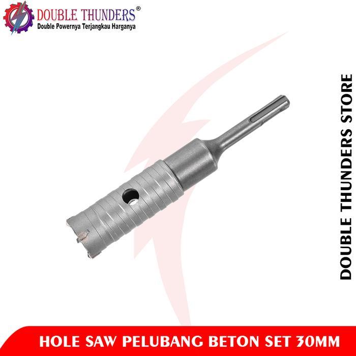 Double Thunders Hole Saw Beton Set 30Mm Hole Saw Pelubang Beton Set