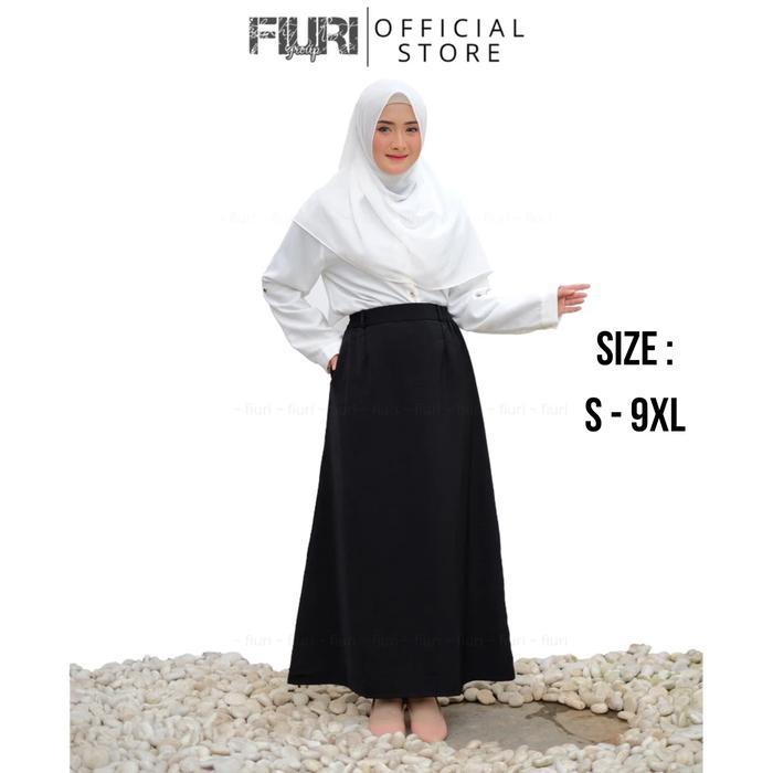 Fiuri Official - Rok Ani 5L- 9L Hitam Panjang Model A Rok Kerja