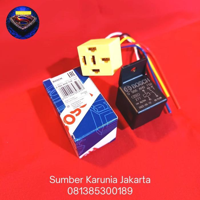 RELAY BOSCH 12V KAKI 5 87A PLUS SOKET RELAY CARSHOW