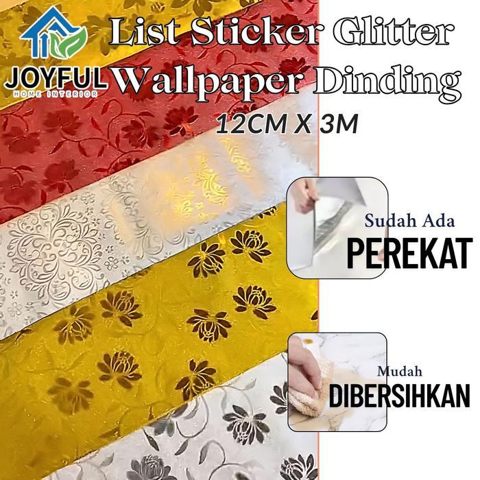 PROMO Wallpaper List Sticker Dinding / List Dinding 3 Meter (5 ROLL) High Quality