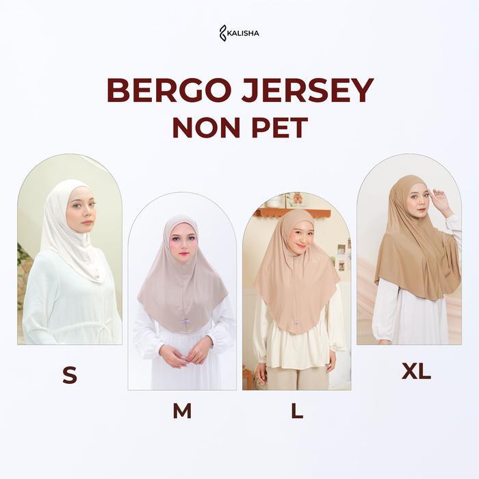Hijab Bergo Kerudung Non Pet Jilbab Sekolah Standar Panjang Pendek Muslim Sport / Non Pad Instan