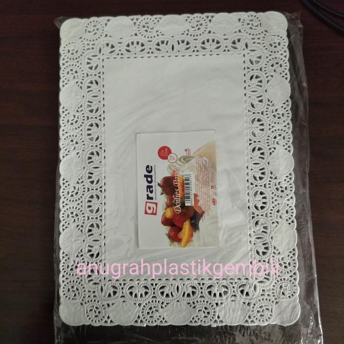 Paper Doilies Grade pesegi panjang 25 x 35 / Paper Doilies isi 250 pcs