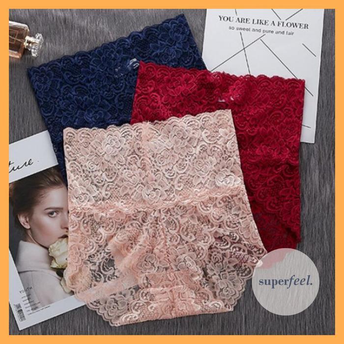 SFL CD SEXY CELANA DALAM HOT LINGERIE WANITA LACE HIGH WAIST SEXY 302