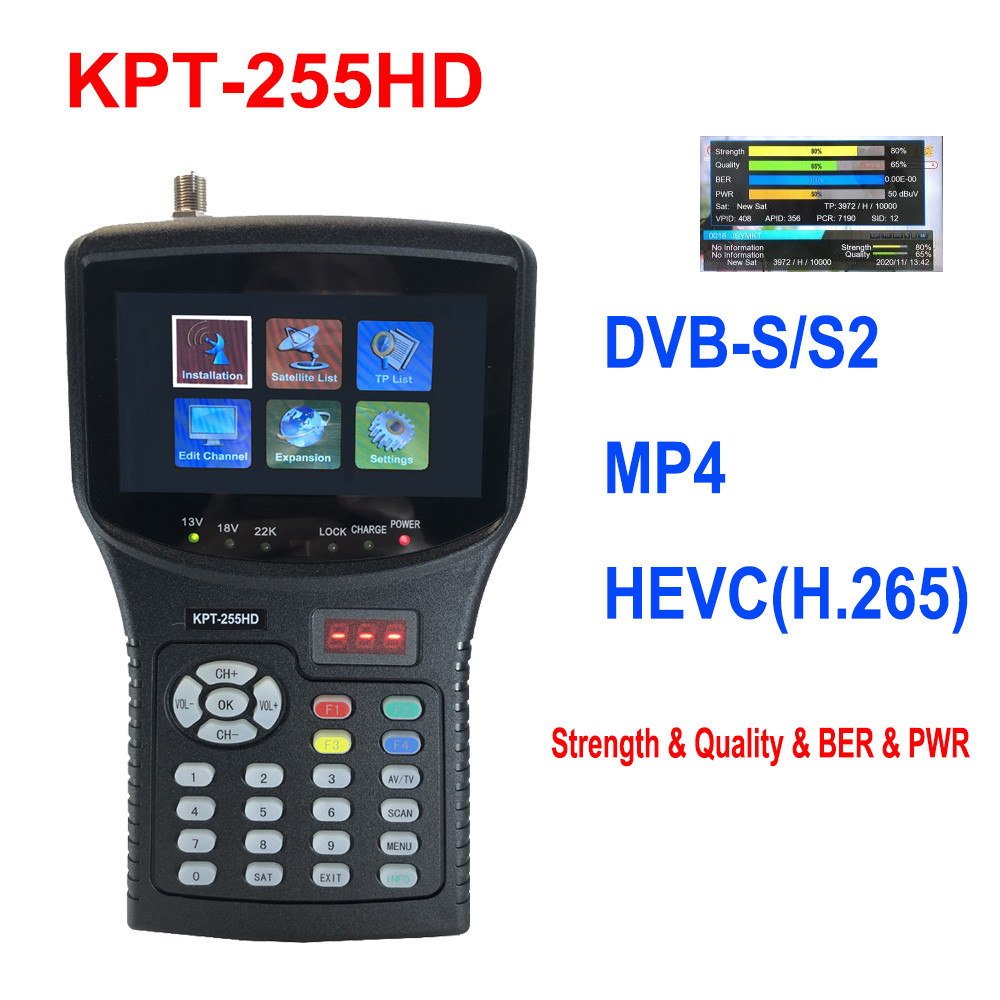FLASH SALE    [Genuine]KPT-255HD Satellite Finder Full Digital Satellite TV Receiver Finder Meter MP