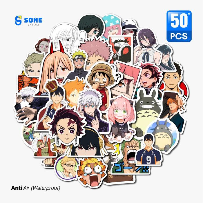 "New" 50PCS STICKER PACK ANIME / ONE PIECE / JUJUTSU KAISEN / HAIKYUU / SPY X FAMILY / STIKER