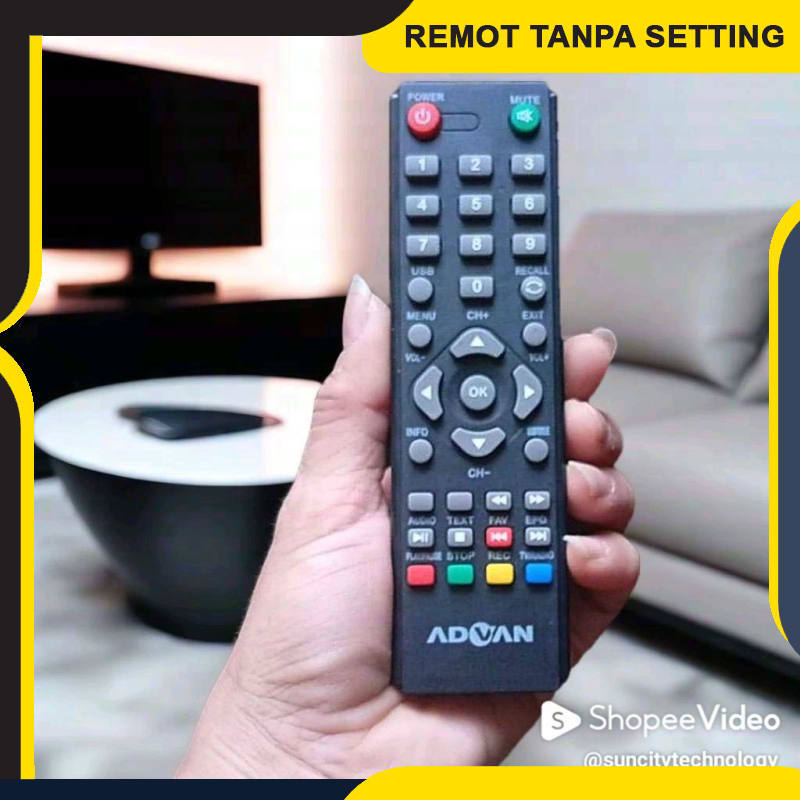 ADVAN DIJAMIN TANPA SETTING- REMOT REMOTE TV SET TOP BOX KHUSUS ADVAN/ STB ADVAN LANGSUNG KONEK KE T