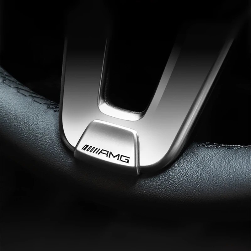 Car Steering Wheel Emblem Stickers Interior Badge For Mercedes Benz AMG W206 W204 W205 W212 W213