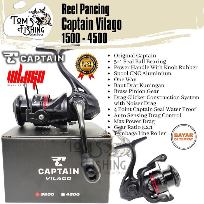 Reel Pancing Captain Vilago 1500 - 4500 (5+1 Seal Bearing) Power Handle - Toms Fishing