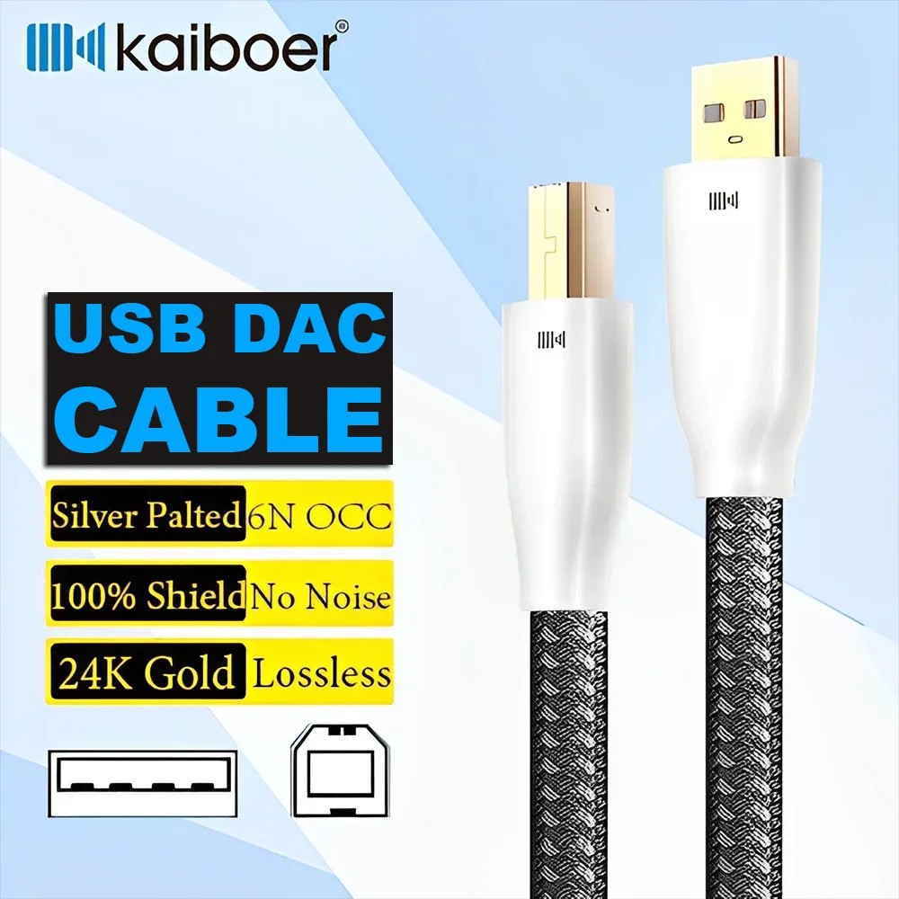 BESTPRICE Kaiboer Printer Cable USB2.0 A-B A-C C-B C-C 6N OCC Scanner Printer Cord for HP Canon Dell