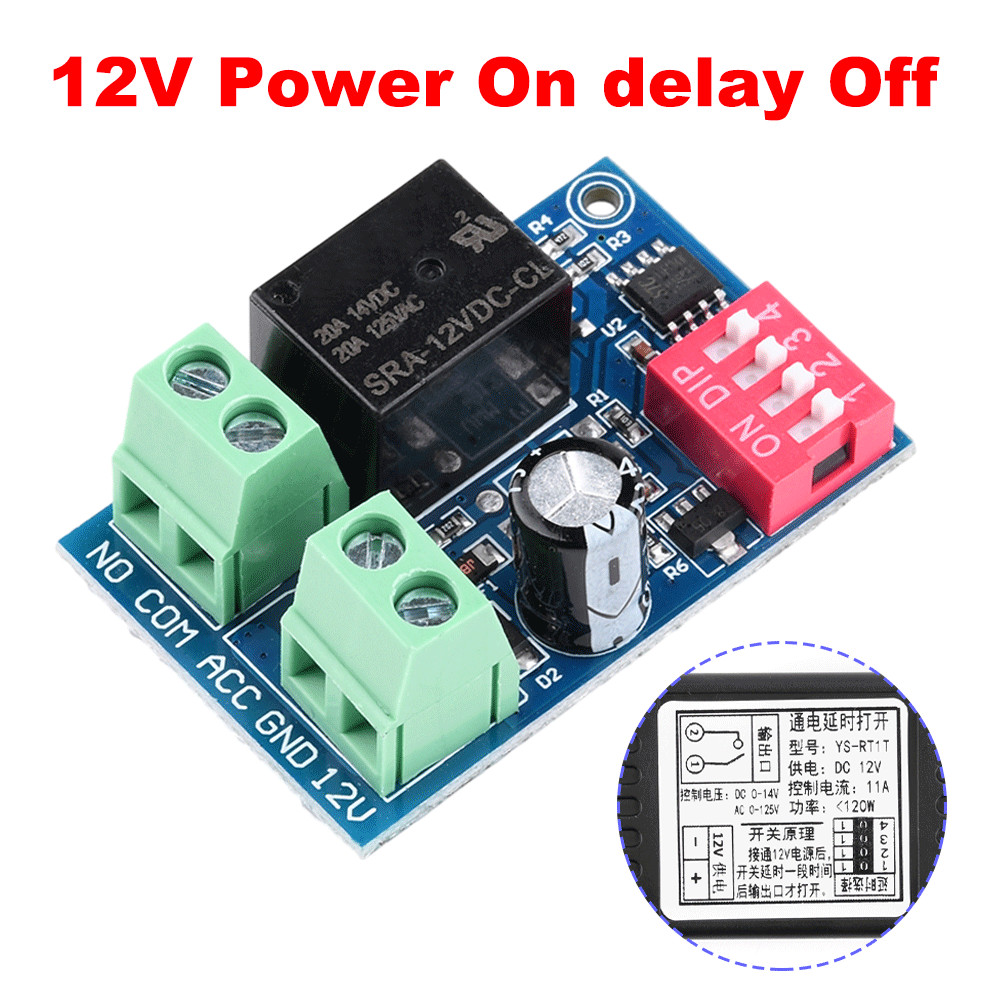 12 Volt Timer Relay On-Off Automot Digital Delay Relay Electric Delay Timer Switch Cycle Time Delay