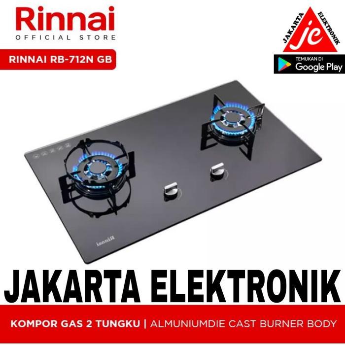 RINNAI KOMPOR GAS TANAM KACA RB-712N(GB)