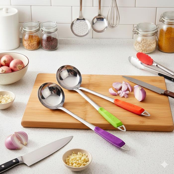 Irus Sop Tanggung - Irus Sayur Warna/Hitam Irus Biasa Stainless Steel Murah