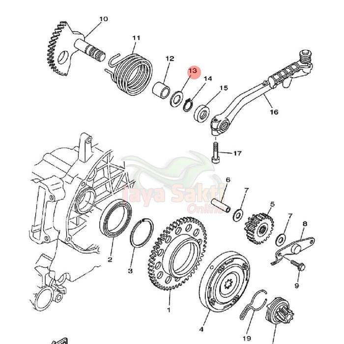RING AS KICK STARTER SELAHAN MIO KARBU - SOUL KARBU - FINO KARBU ASLI YAMAHA