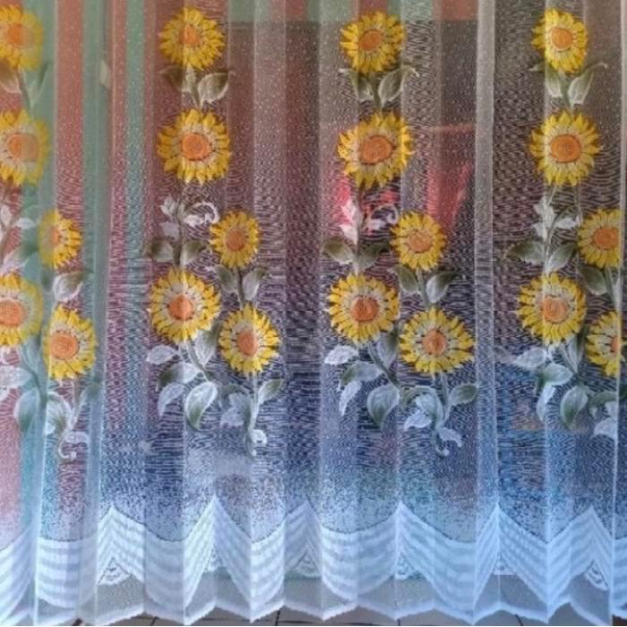 GORDEN VITRASE / GORDEN DALAMAN MOTIF MATAHARI LEBAR 2,5 M TINGGI 2 M