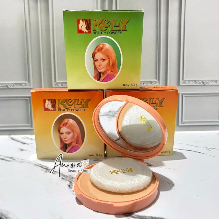Bedak Kelly Beauty Compact Powder Bedak Padat Kelly Natural Kuning Langsat