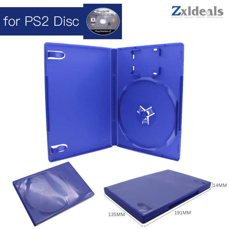 Replacement Case For PS2 Game Disc Spare Blue Game For Playstation 2 Box Single CD