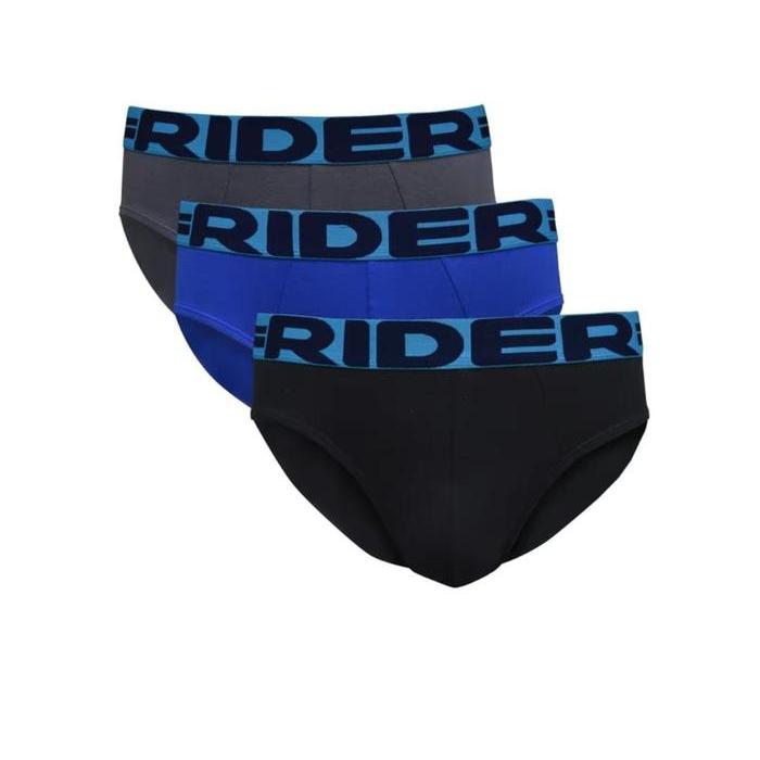 3 Pcs Celana Dalam Pria Rider Sport Mini Brief - Cd Pria Rider (1 Box Isi 3 Pcs) Katun Boxer Nyaman