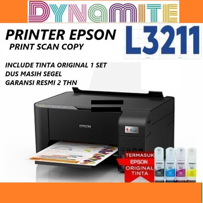 PRINTER EPSON L3210 / L3211 ECOTANK ALL IN ONE GARANSI RESMI TINTA ORIGINAL