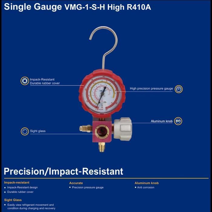 Manifold Single Gauge Value R410 High Vmg-1-S-H Cbh/Cbl ( R410A / 410 )