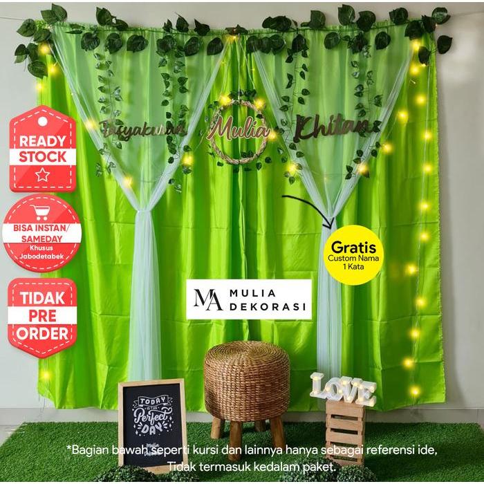 Dekorasi Backdrop Tasyakuran Syukuran Khitan Aqiqah 4 7 Bulan Paket W