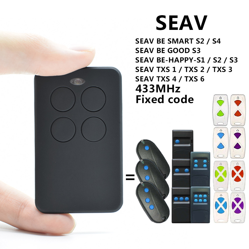 SEAV BE SMART S2 / S4 BE-HAPPY-S1 / S2 / S3 TXS 1 / TXS 2 / TXS 3 / TXS 4 Garage Door Remote Control