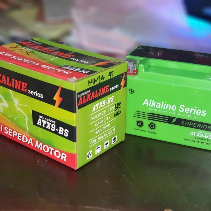 Aki Motor Kawasaki Ninja 250Cc Merk Alkaline Atx9-Bs